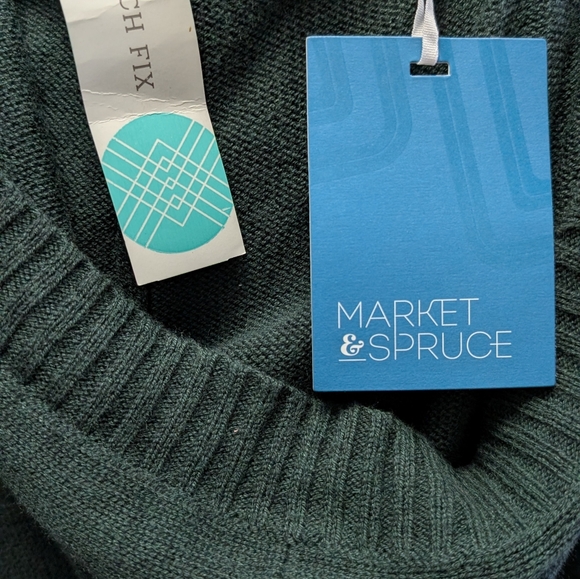 Market & Spruce stitch fix hunter green pull over knit sweater- sz 2X-NWTS - Picture 7 of 11